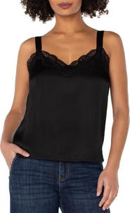 Liverpool Los Angeles Lace Trim Satin Camisole