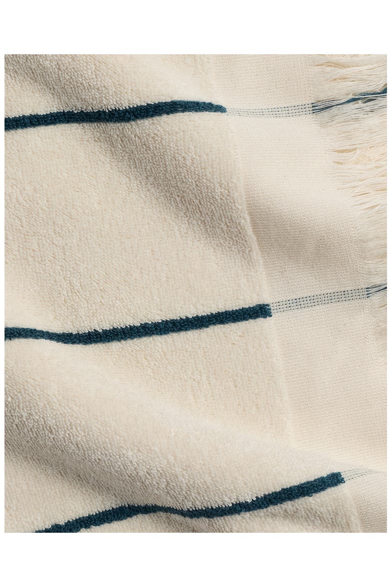 Bayside Stripe Beach Towel, Alternate, color, NATURAL WITH PEACOCK