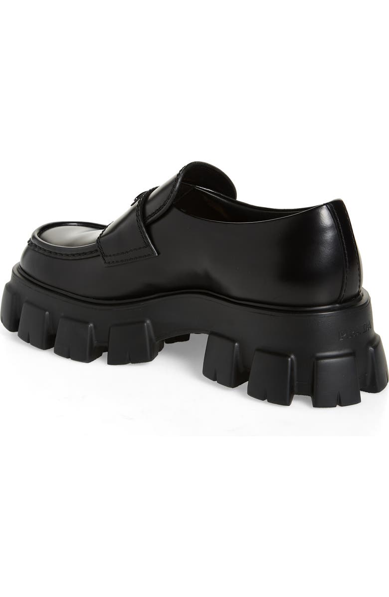 Prada Monolith Lug Sole Loafer, Alternate, color,