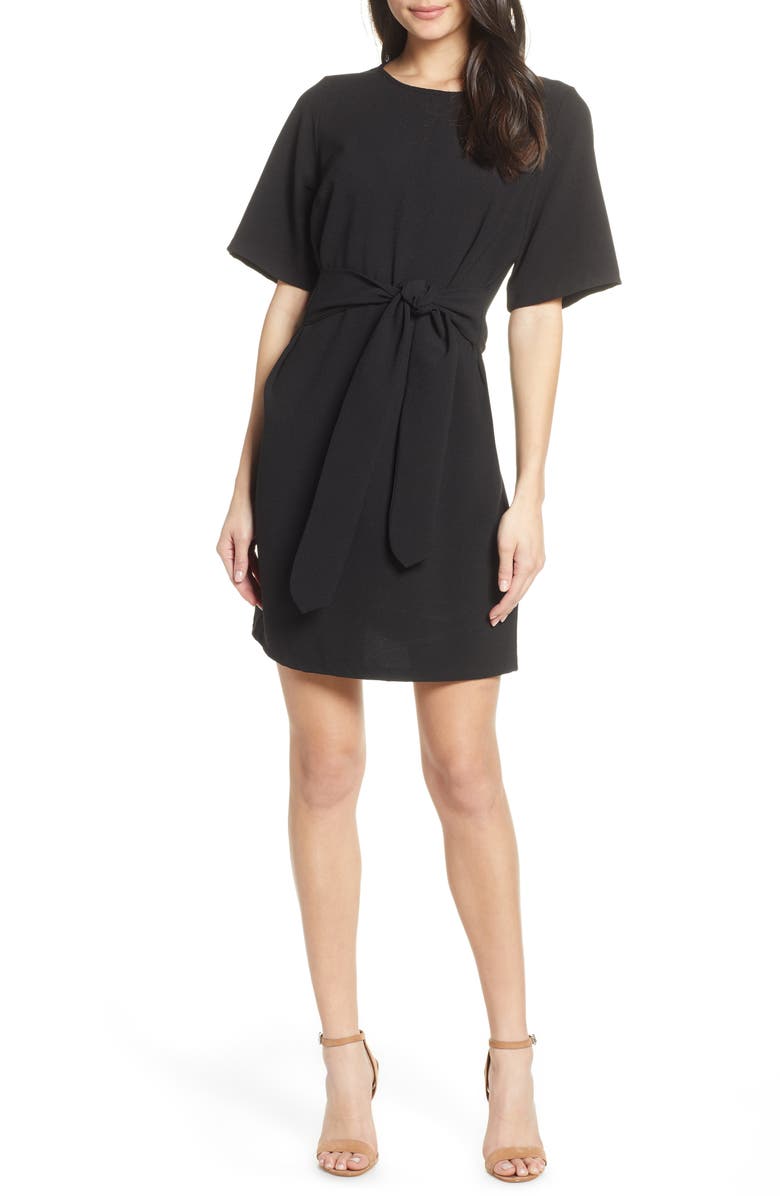 Chelsea28 Front Tie Shift Dress, Main, color, 
