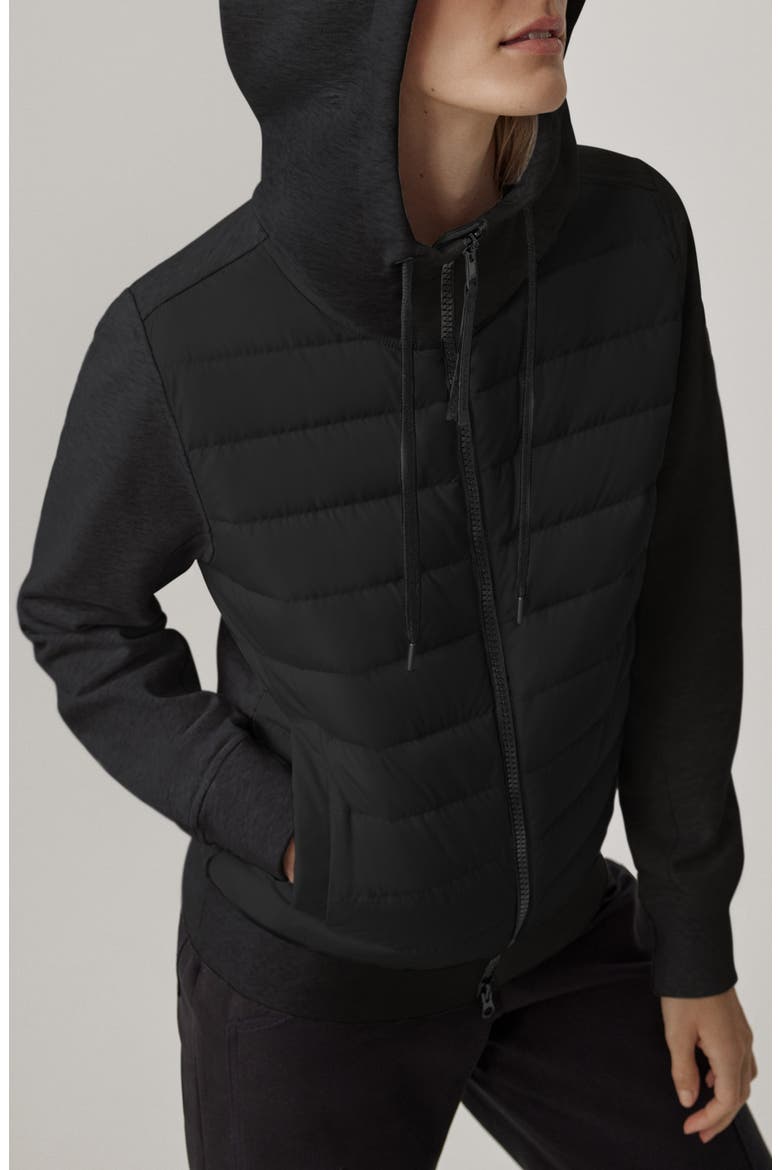 Hybridge Muskoka Full Zip Hoodie, Main, color, BLACK