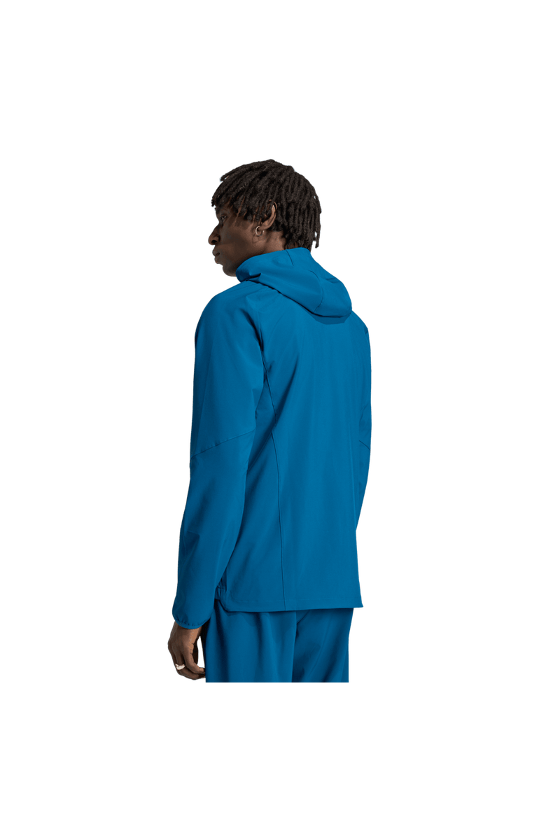 Men's adidas  Blue New York City FC Tiro Travel Full-Zip Hooded Windbreaker, Alternate, color, Blue