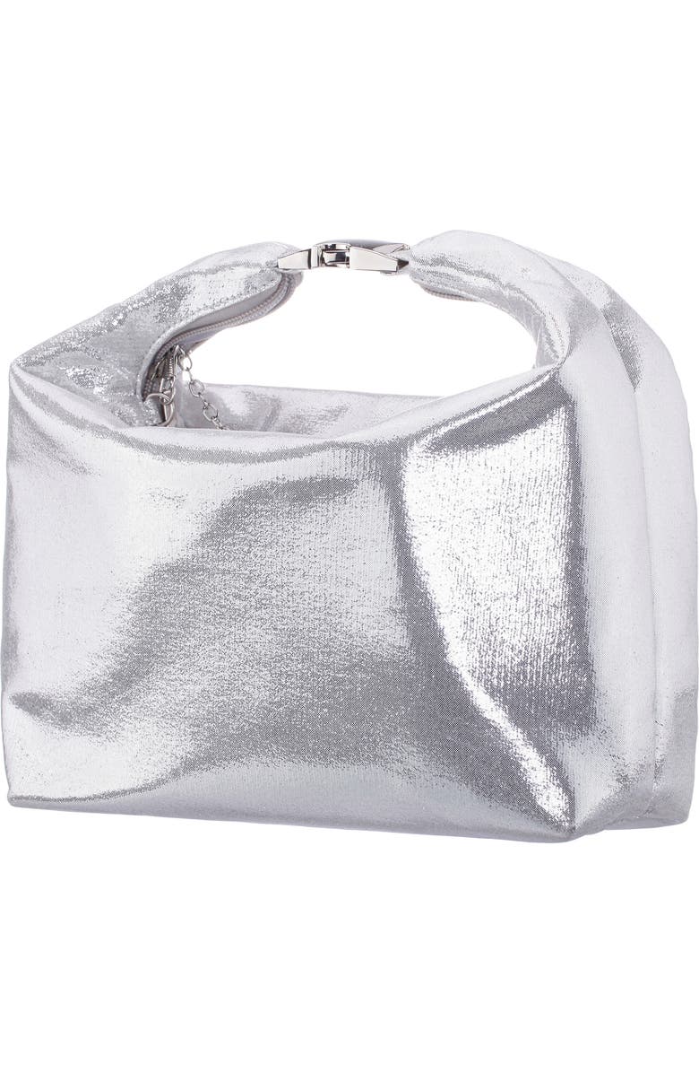 Nina Metallic Hobo Bag, Alternate, color, True Silver