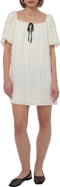 Adelyn Rae Puff Sleeve Shift Minidress