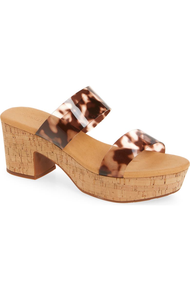 Chocolat Blu Valo Platform Sandal, Main, color, Leopard Vinyl