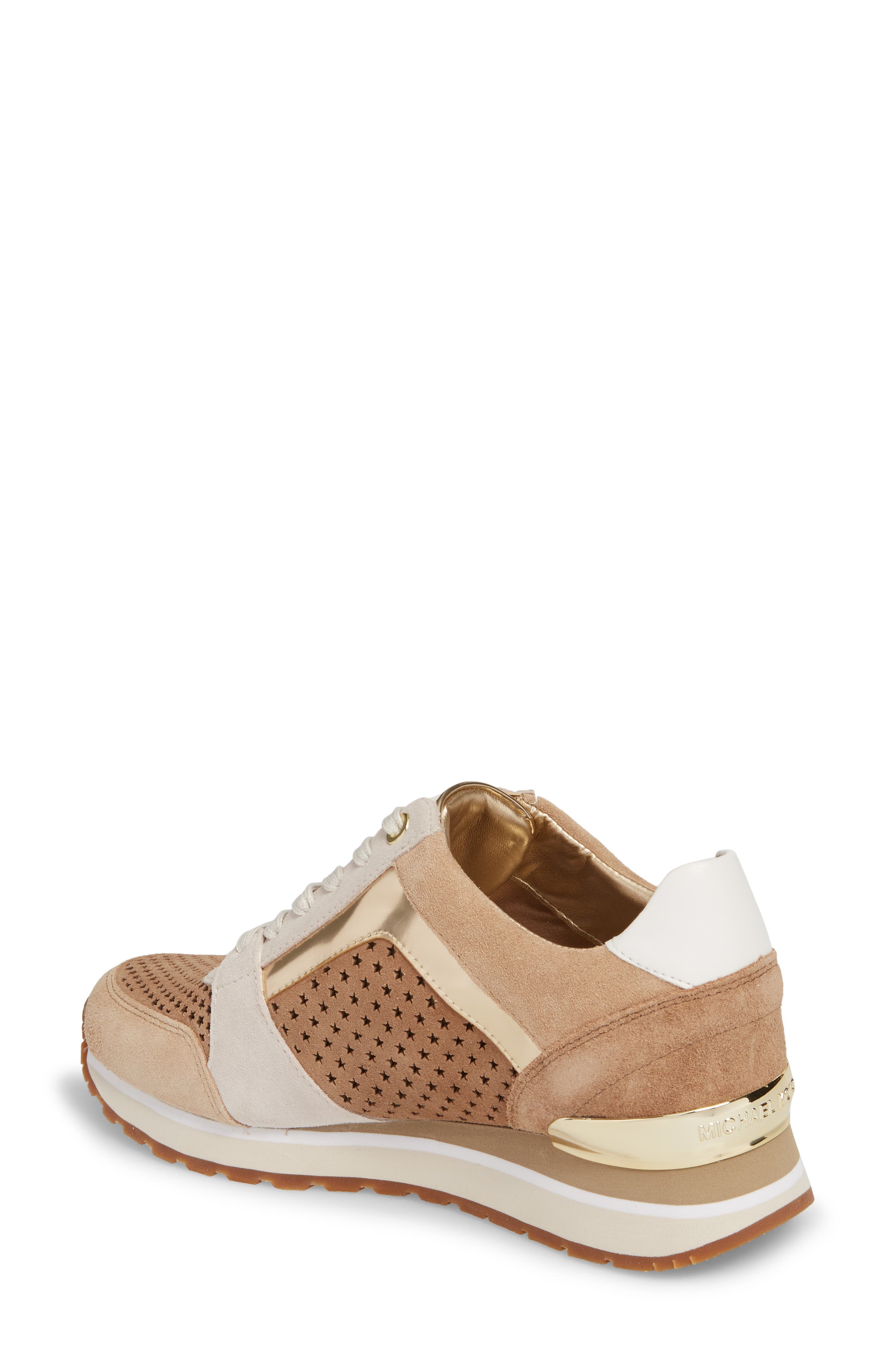 Billie Perforated Sneaker, Alternate, color, LIGHT KHAKI