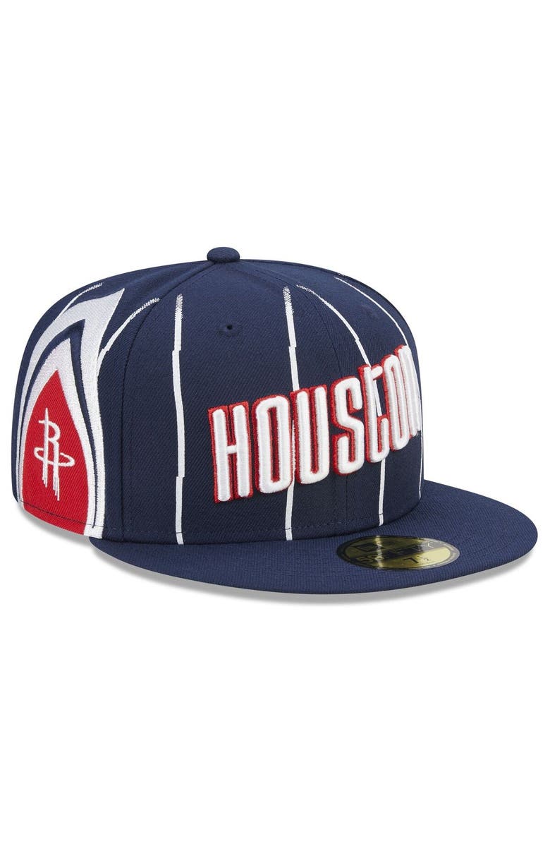 New Era Men's New Era Navy Houston Rockets 2022/23 City Edition Official 59FIFTY Fitted Hat, Alternate, color,