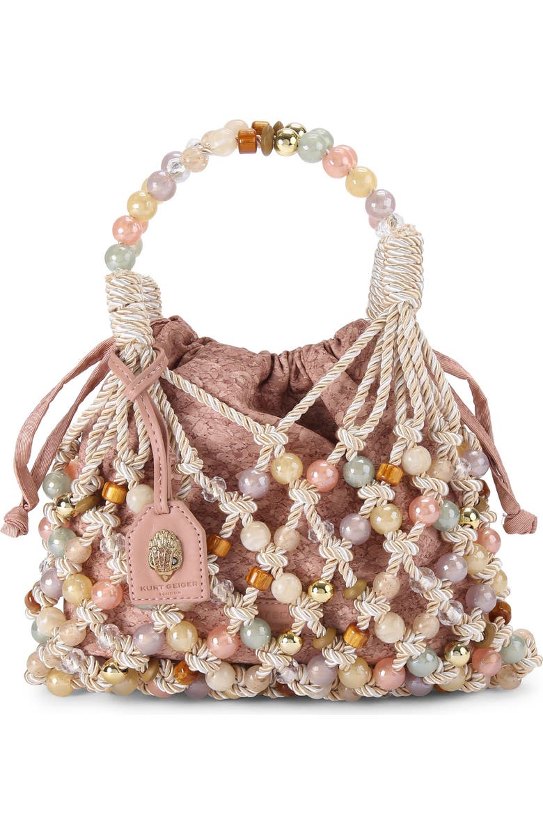 Kurt Geiger London Macramè Rope Handbag, Main, color, Open White/ Multi