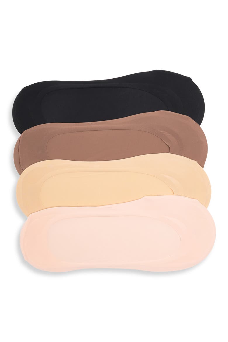 4-Pack Bonded No-Show Socks, Main, color, NEUTRAL -BLACK