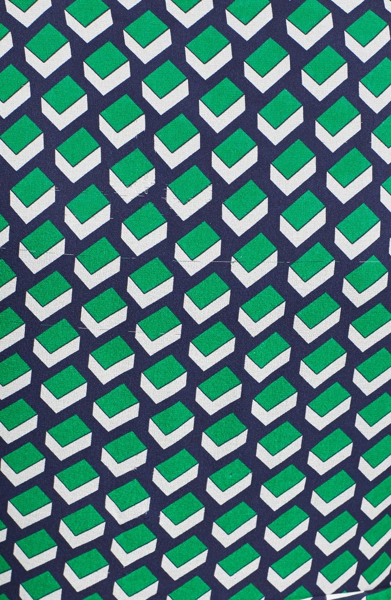 Diane von Furstenberg 'Ashlynn' Cube Print Silk Dress, Alternate, color, 