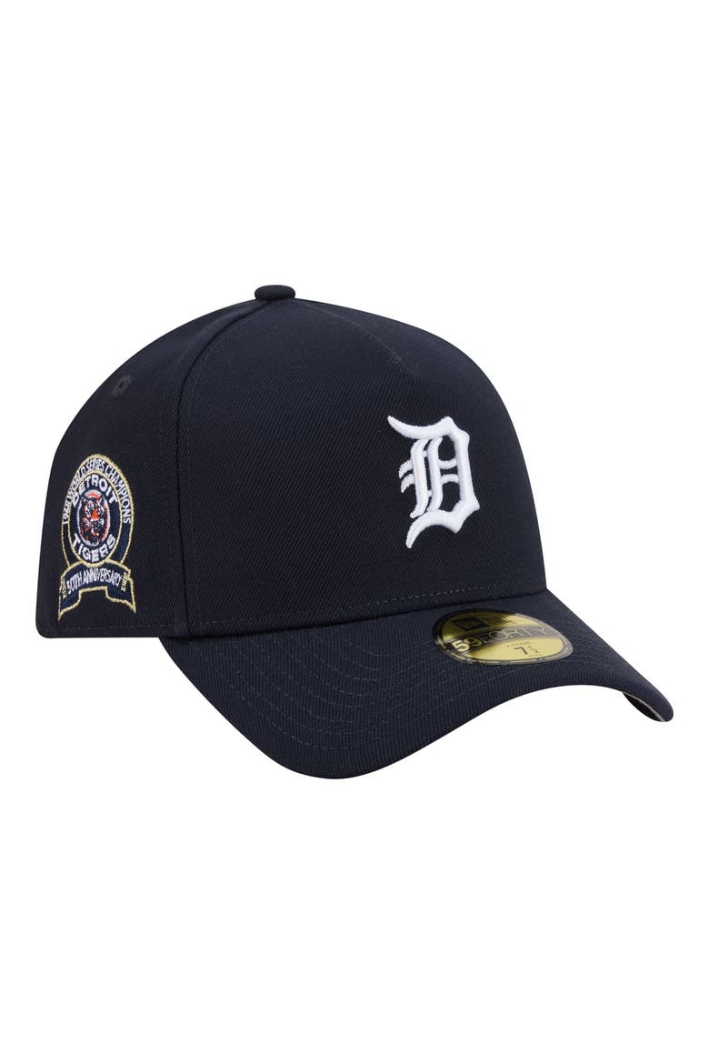Men's New Era  Navy Detroit Tigers A-Frame 59FORTY Fitted Hat, Main, color, Navy