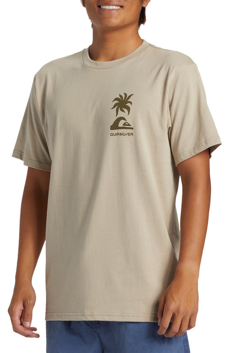 Quiksilver Tropical Breeze Organic Cotton Graphic T-Shirt, Alternate, color, 