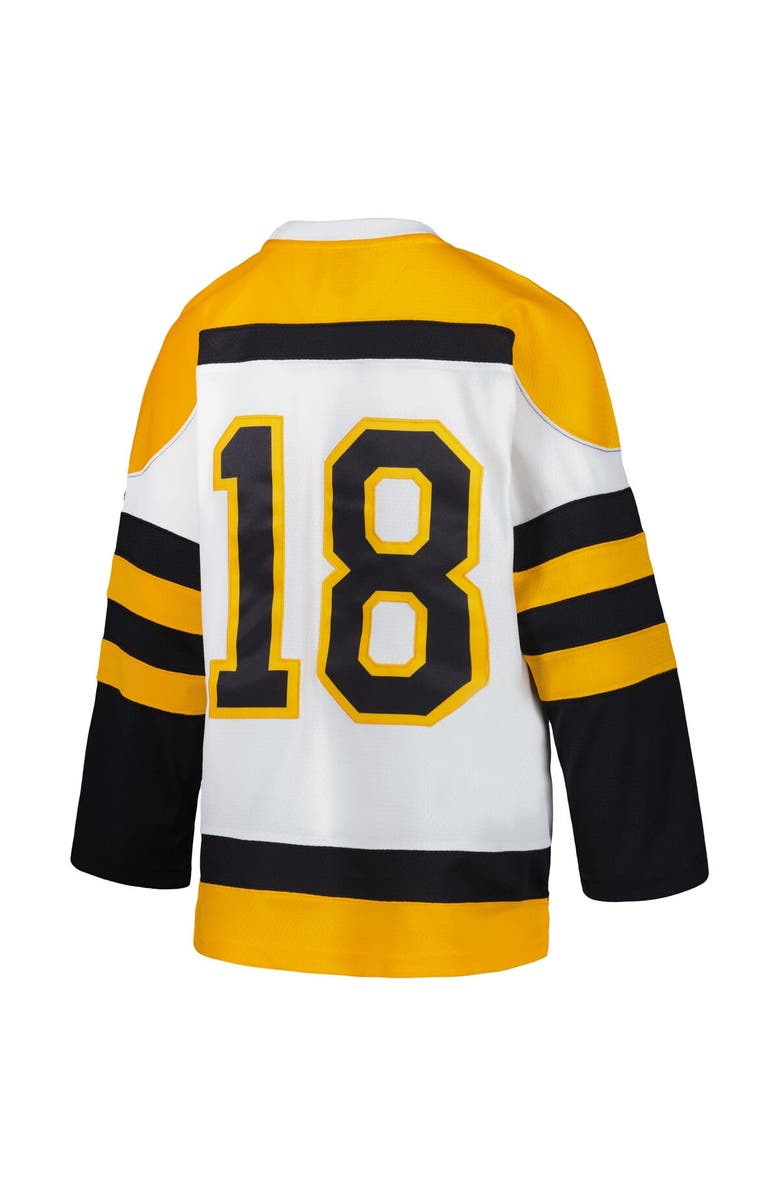 Mitchell & Ness Youth Mitchell & Ness Willie O'Ree White Boston Bruins 1958 Blue Line Player Jersey, Alternate, color,