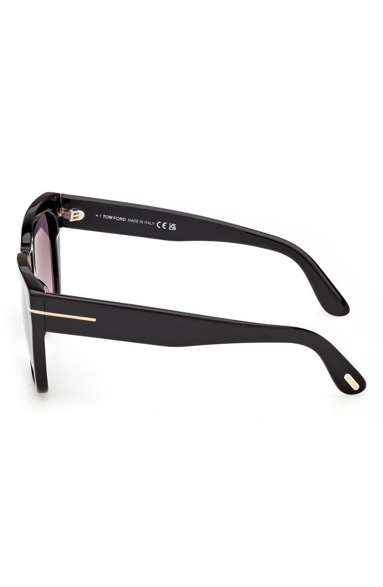 TOM FORD Flynn 55mm Gradient Butterfly Sunglasses, Alternate, color, Black / Gradient Smoke