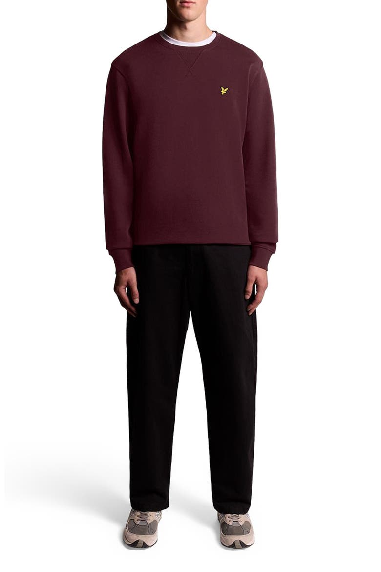 Crew Neck Sweater, Alternate, color, Burgundy