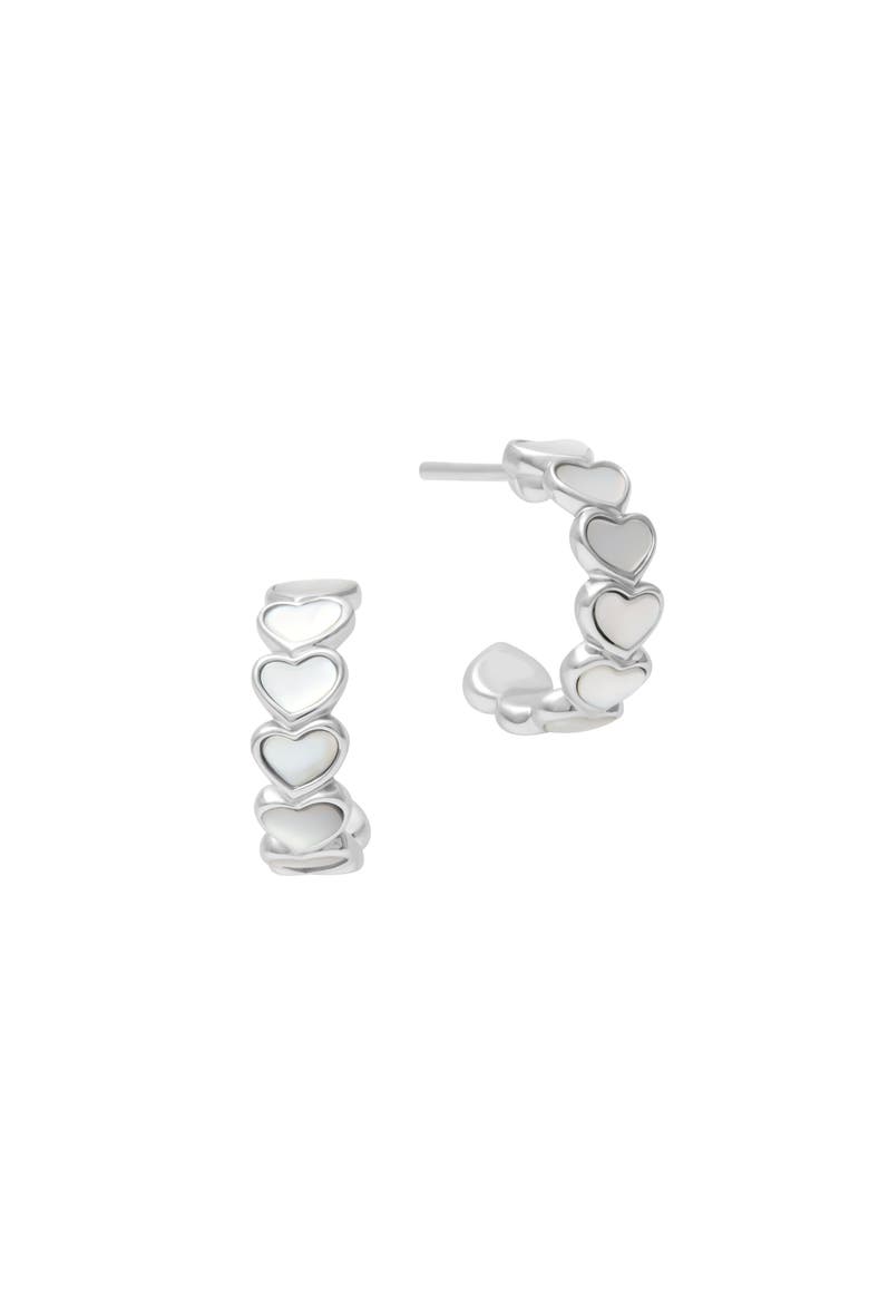 Sterling Heart Earring, Main, color, Silver
