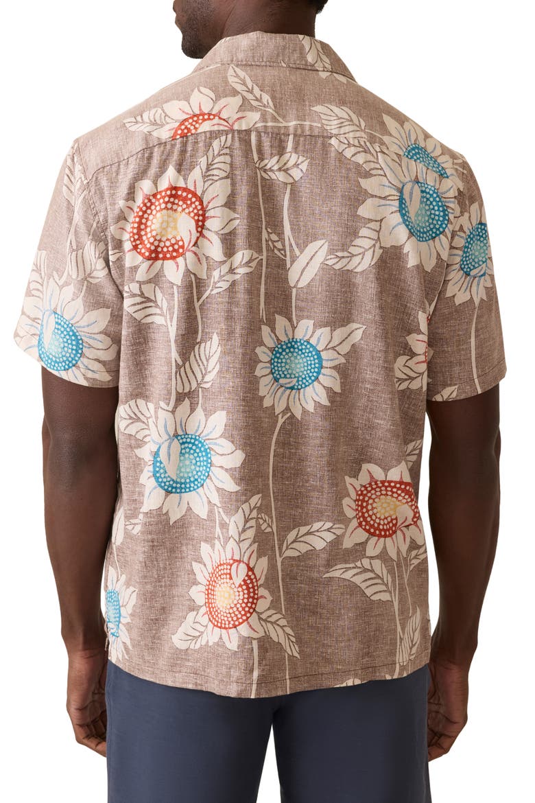 Breeze Linen BlendCamp Shirt, Alternate, color, SUNSEEKER BLOSSOM
