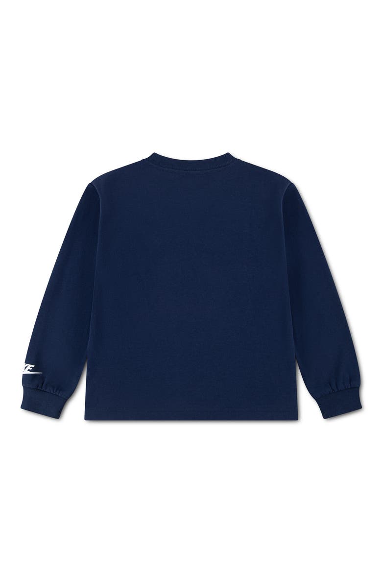 Kids' Nike Graphic Long Sleeve T-Shirt, Alternate, color, MIDNIGHT