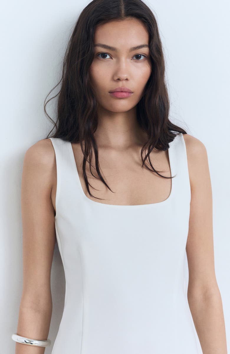 MANGO Tailored Sleeveless Minidress, Alternate, color, Off White