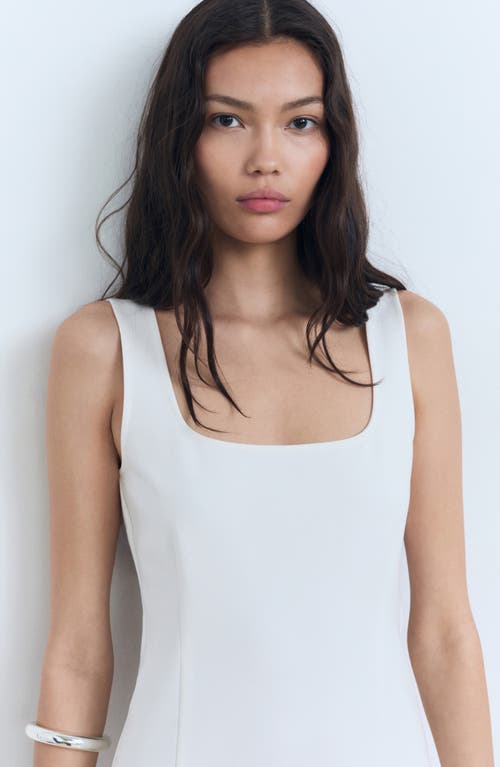Mango Tailored Sleeveless Minidress In White