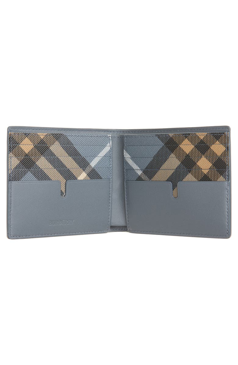 Burberry Equestrian Knight Design Leather Bilford Wallet, Alternate, color, Wave Blue