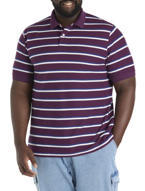 Big & Tall Medium Stripe Polo Shirt