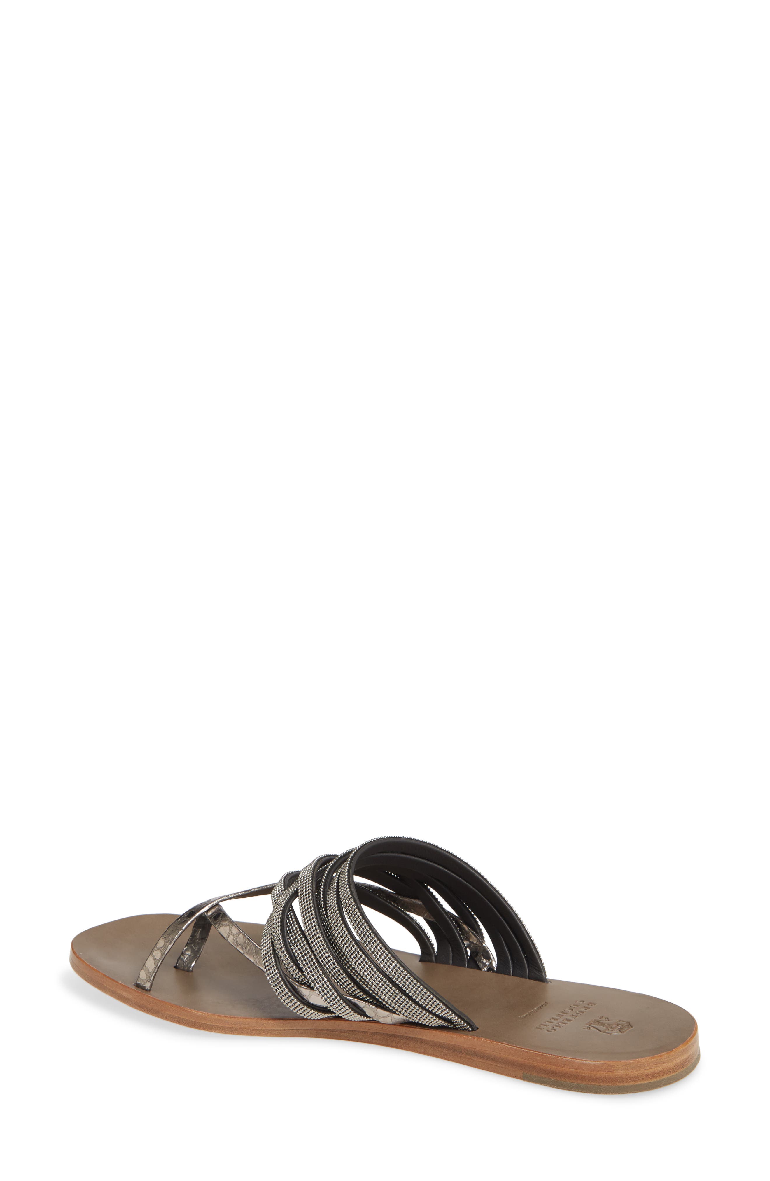 Brunello Cucinelli Beaded Slide Sandal, Alternate, color, 