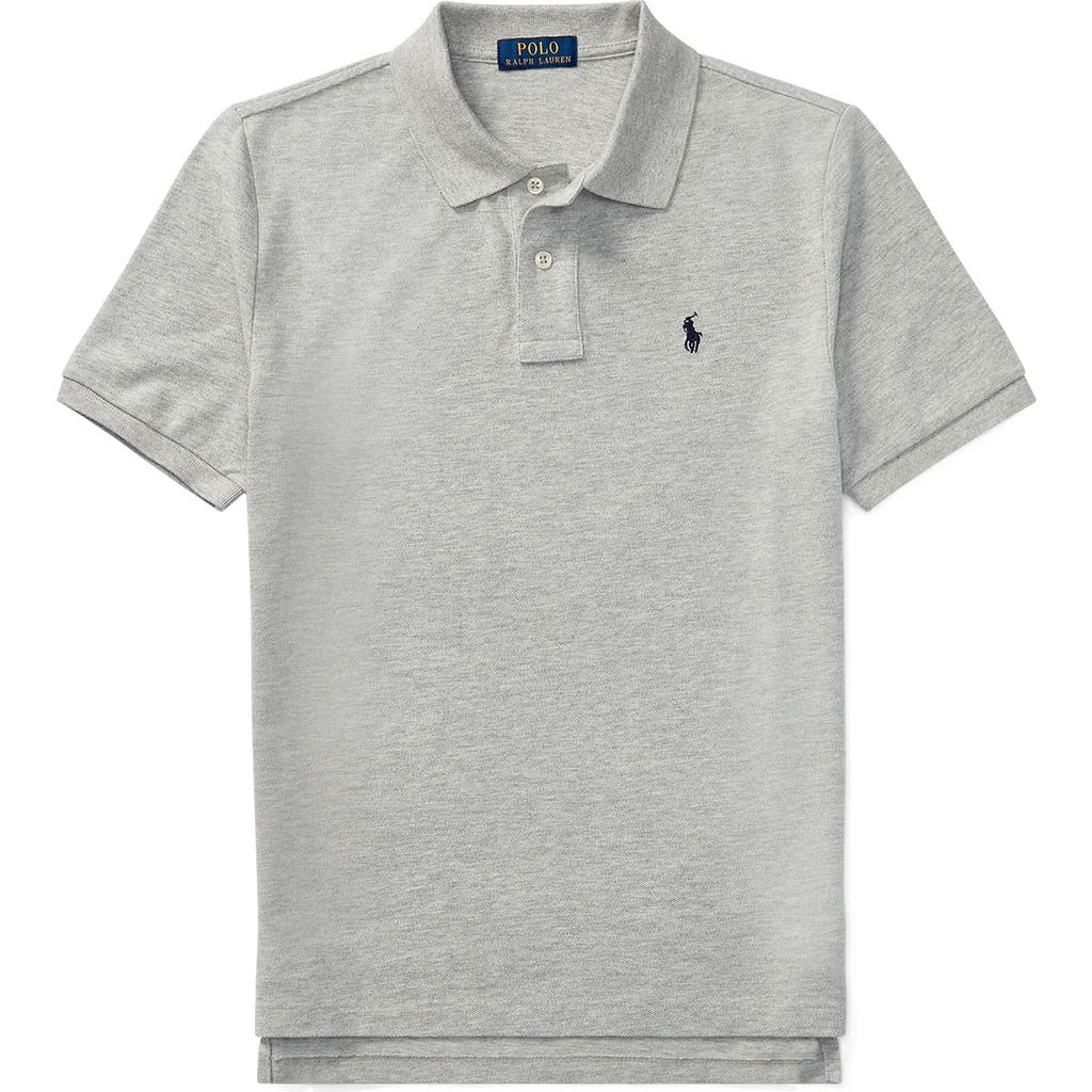 Polo Ralph Lauren Short-sleeve Logo Embroidery Polo Shirt In Gray