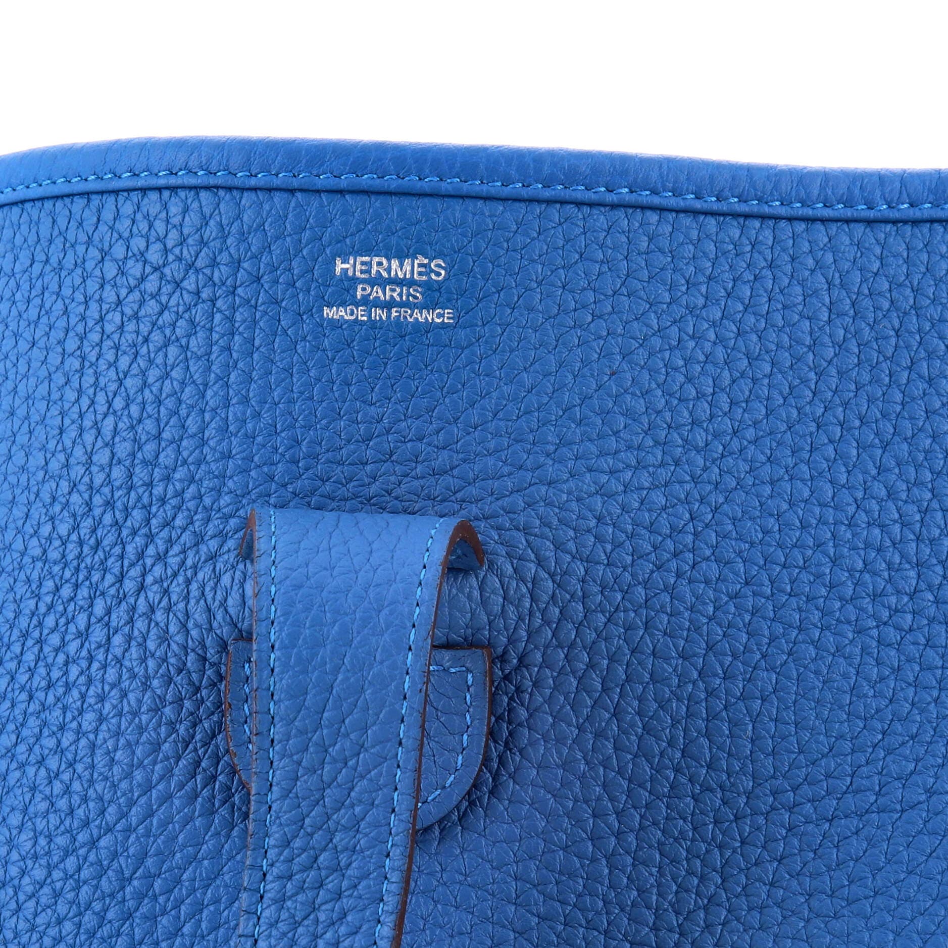 Pre-Owned Hermes Evelyne Bag Gen III Clemence GM, Alternate, color, Mykonos