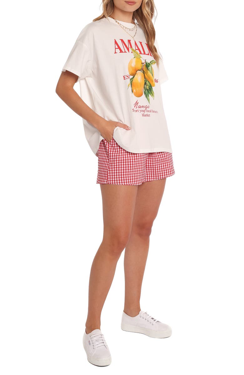 Petal & Pup Amalfi Graphic T-Shirt & Gingham Shorts Set, Alternate, color, Gingham Mango
