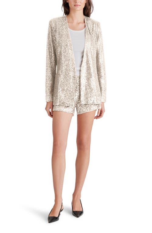 Steve Madden Sequined Hot Shorts In Neutral