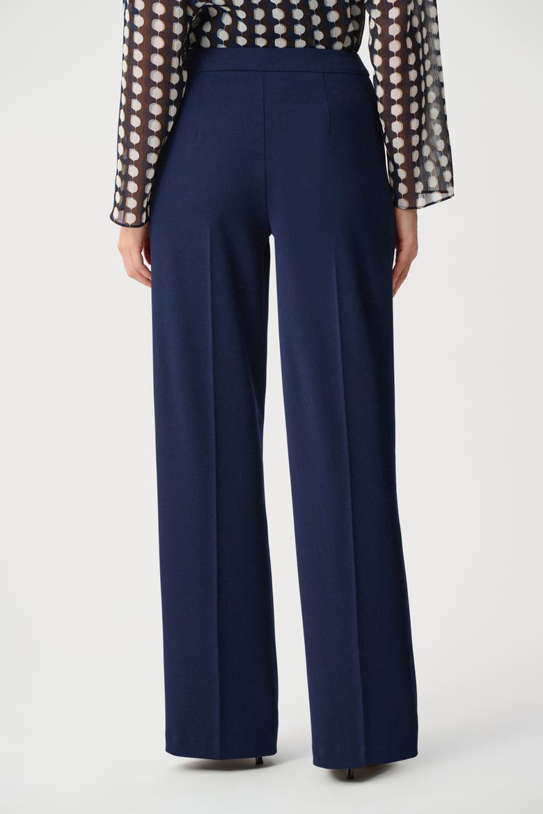 Scuba Crepe Wide Leg Pull-On Pants, Alternate, color, Indigo