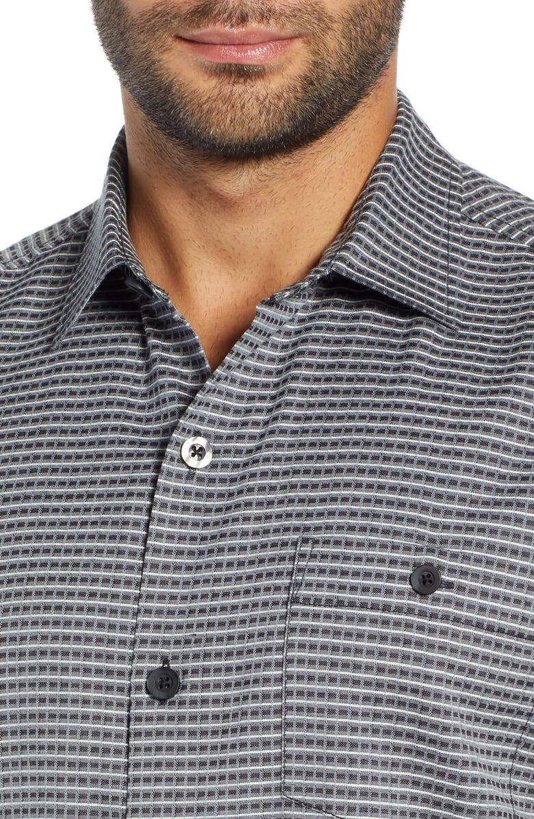 Tommy Bahama Check in the Tropics Silk & Cotton Camp Shirt, Alternate, color,