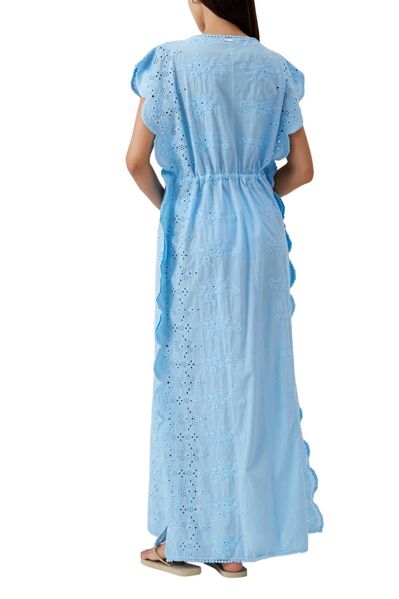 Talitha Embroidered Eyelet Cotton Cover-Up Dress, Alternate, color, OASIS