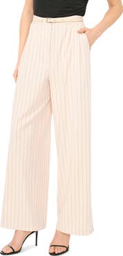Halogen® Belted Pleated High Waist Wide Leg Pants
