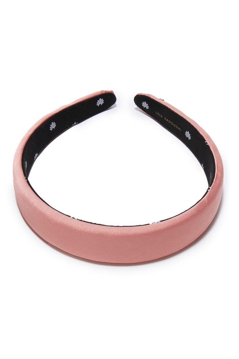 Satin Hedaband, Alternate, color, ROSE BLUSH