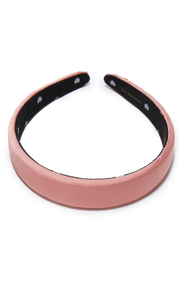 Lele Sadoughi Satin Hedaband, Alternate, color, Rose Blush