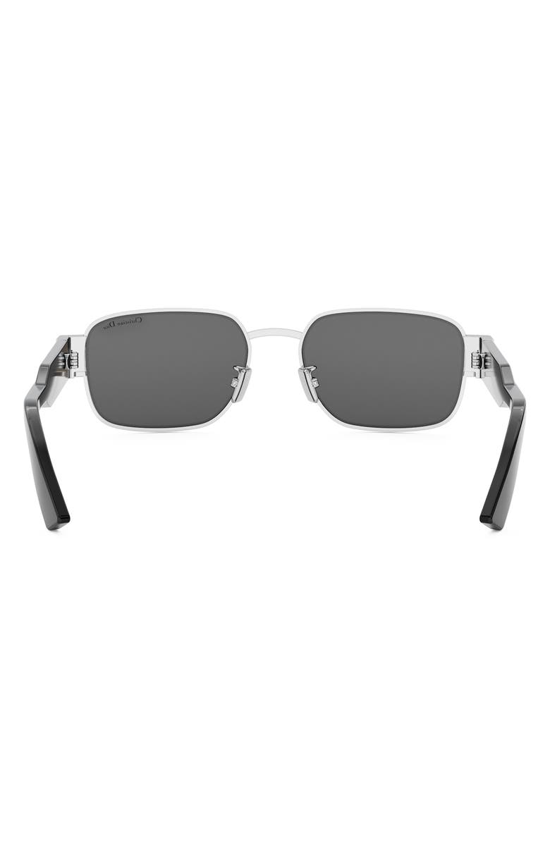 DIOR 'Christian Dior Label S2U Rectangle Sunglasses, Alternate, color, Shiny Palladium / Smoke