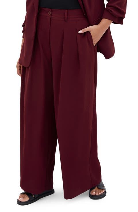Abbie Wide Leg Pants (Plus)