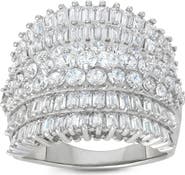 FZN Mixed Cut Cubic Zirconia Ring