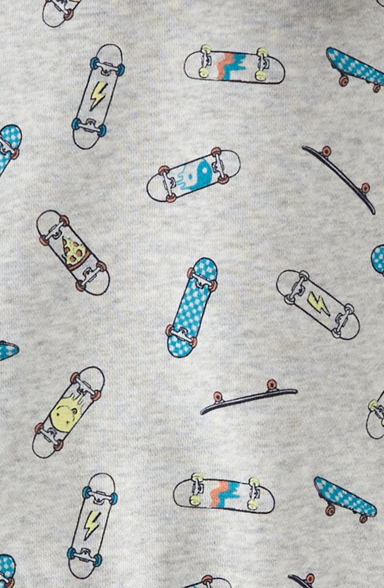 Tucker + Tate Kids' Printed Kanga Sweatshirt & Sweatpants Set, Alternate, color, Grey Skateboard Trick