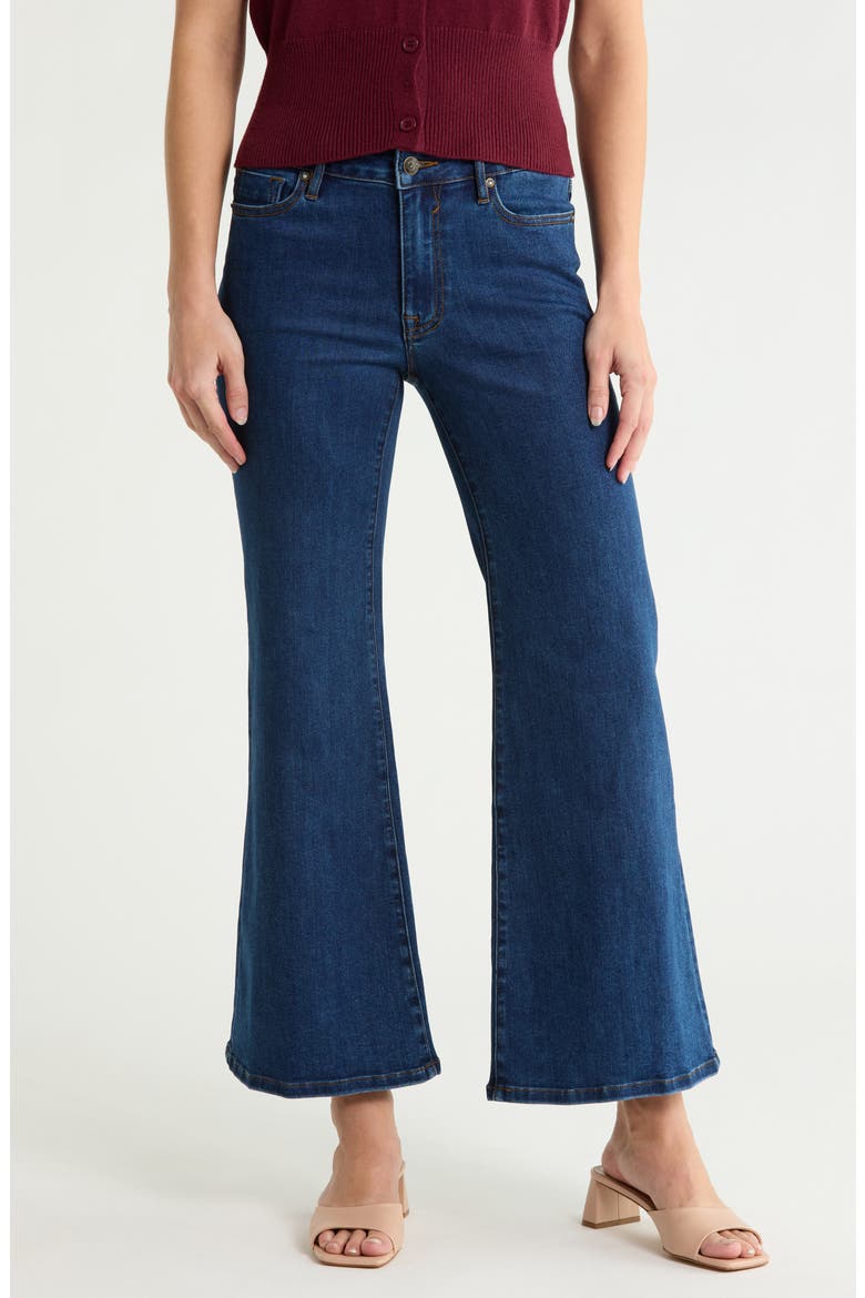Retro Wide Leg Palazzo Jeans, Main, color, DARK WASH