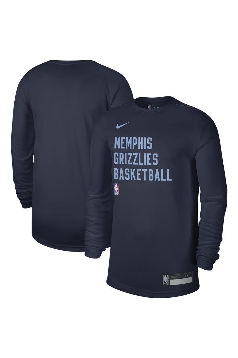 Unisex Nike Navy Memphis Grizzlies 2023/24 Legend On-Court Practice Long Sleeve T-Shirt, Main, color, Navy