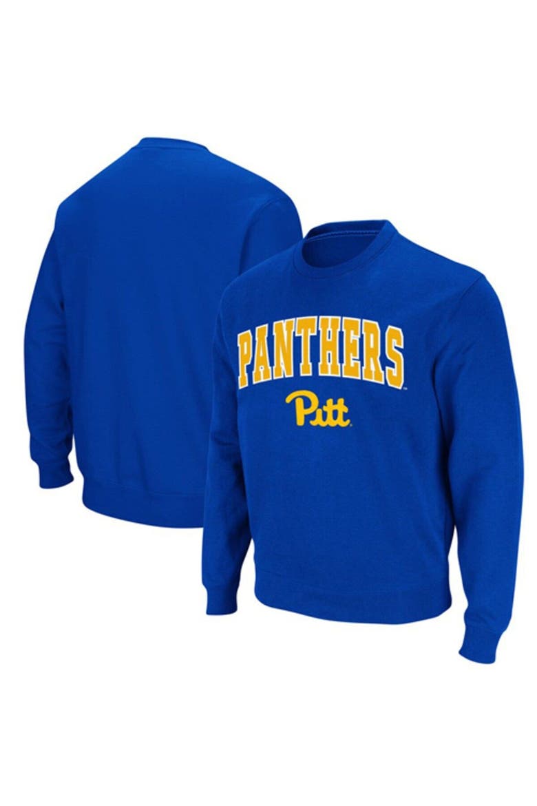 Men's Colosseum Royal Pitt Panthers Arch & Logo Sweatshirt, Main, color, Royal
