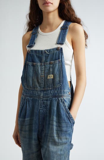 R13　デイモン　デニムオーバーオール　Damon denim overalls R13 Damon Pleated Wide Leg Denim Overalls | Nordstrom