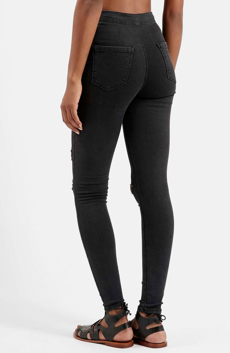 Topshop Moto 'Joni' Ripped Skinny Jeans, Alternate, color, 
