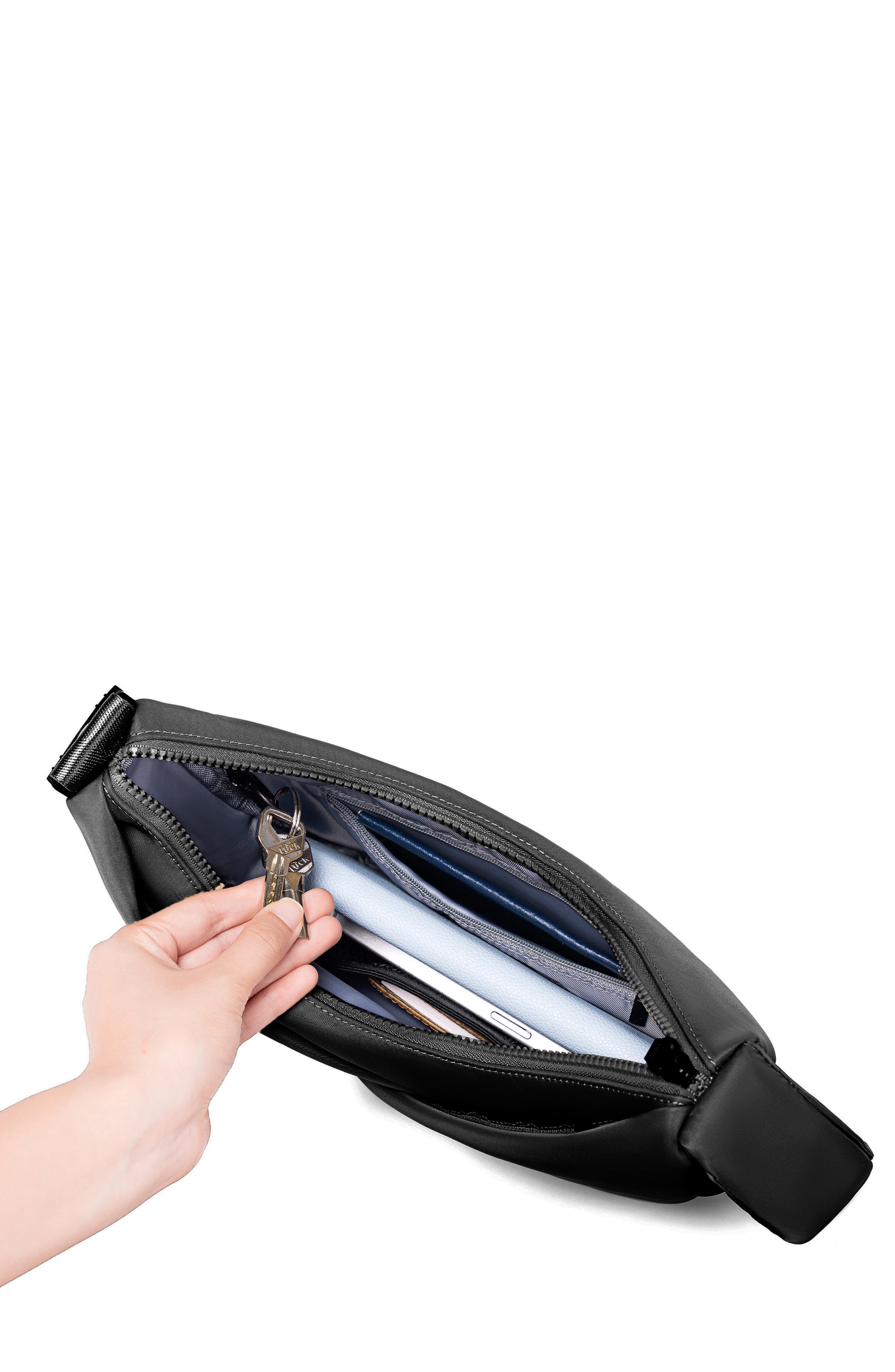 Lux and Nyx Origami Crescent Handbag Crossbody Bag For Women, Alternate, color, 