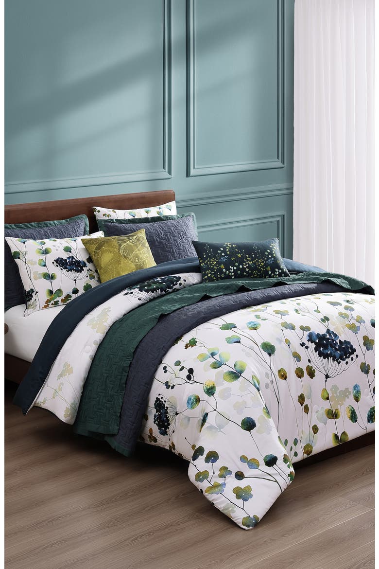 Abstract Vines 8-Piece Reversible Comforter Set, Main, color, BLUE