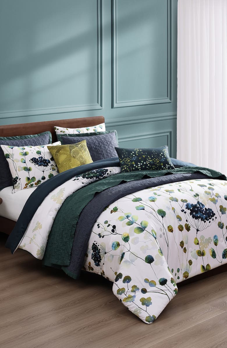 Bebejan Abstract Vines 8-Piece Reversible Comforter Set, Alternate, color, Blue