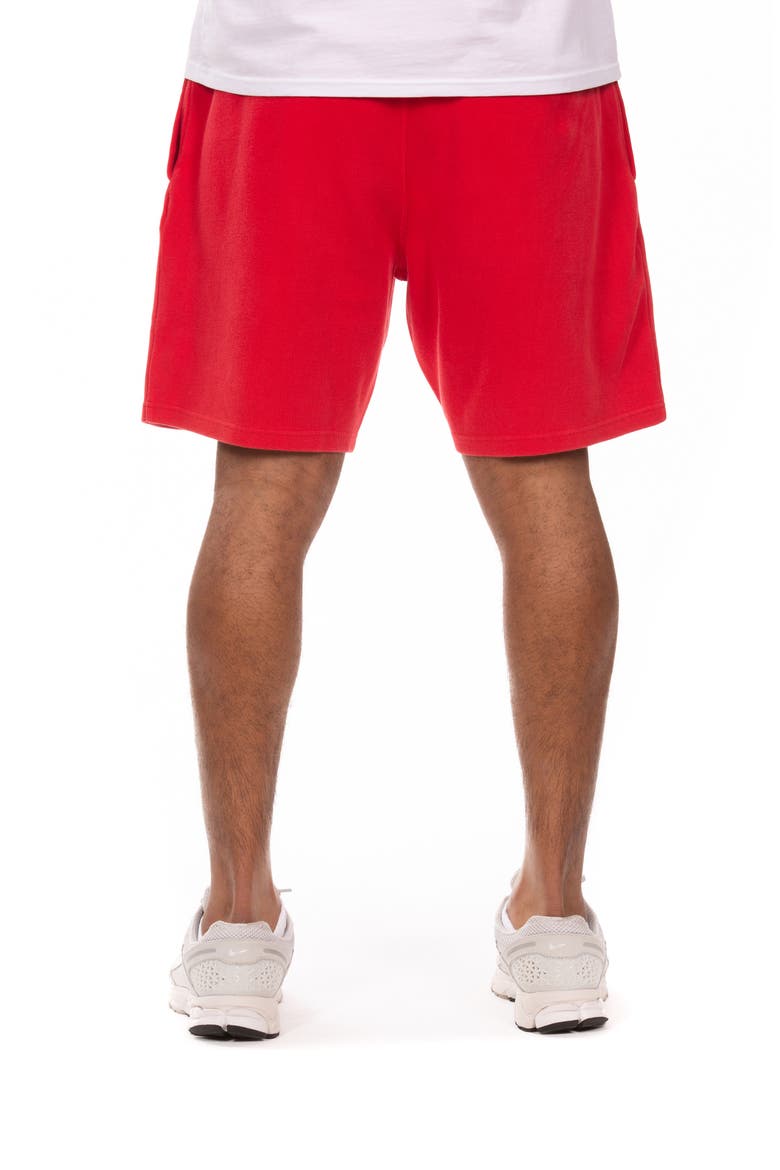 BB Helmet Cotton Fleece Sweat Shorts, Alternate, color, RED